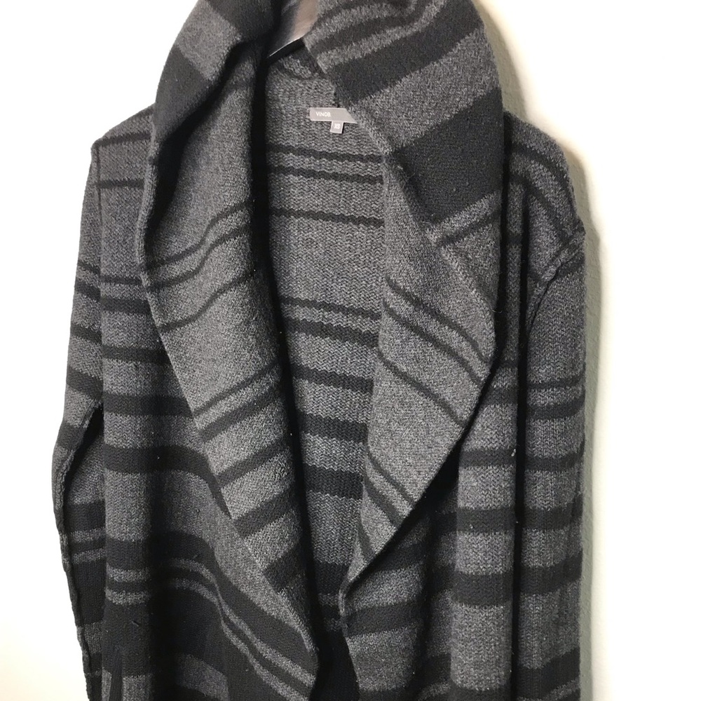 Cashmere wool blend hooded cardigan